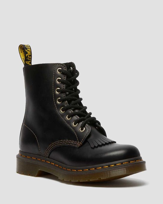 Black Abruzzo Wp Women's Dr Martens 1460 Pascal Abruzzo Leather Ankle Boots | 857234-CXS