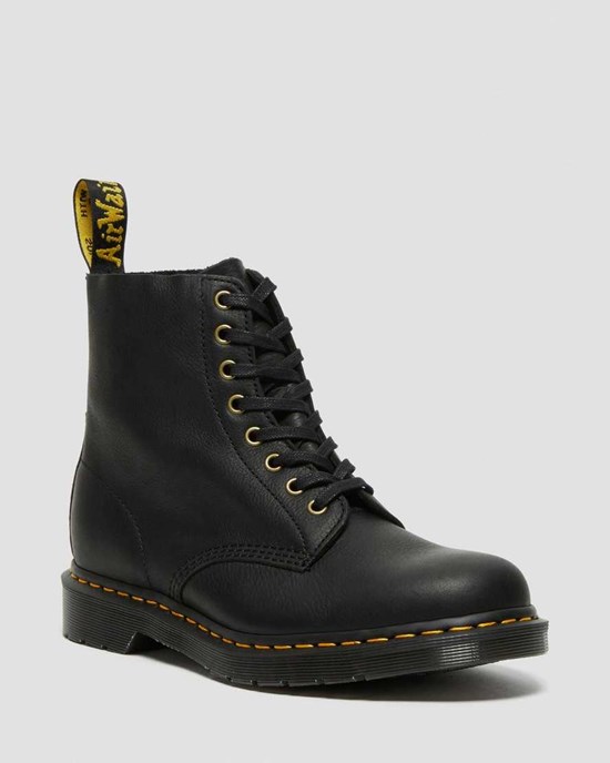 Black Ambassador Men's Dr Martens 1460 Pascal Ambassador Leather Lace Up Boots | 804576-EJC