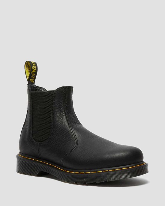 Black Ambassador Men's Dr Martens 2976 Ambassador Leather Ankle Boots | 736095-FAH