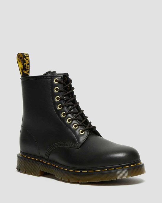 Black Blizzard Wp Women's Dr Martens 1460 DM's Wintergrip Leather Lace Up Boots | 820571-PIU