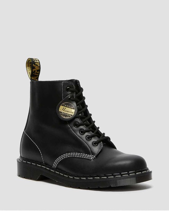 Black Cavalier Men's Dr Martens 1460 Pascal Made in England Cavalier Leather Ankle Boots | 230456-YRM