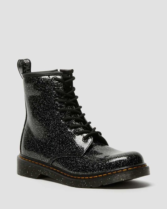 Black Cosmic Glitter Kids' Dr Martens Youth 1460 Glitter Lace Up Boots | 256197-VAQ