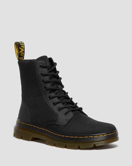 Black Extra Tough Poly Men's Dr Martens Combs Poly Utility Boots | 273946-QBM