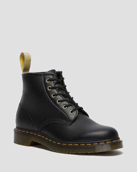 Black Felix Rub Off Men's Dr Martens Vegan 101 Felix Lace Up Boots | 207369-UHB