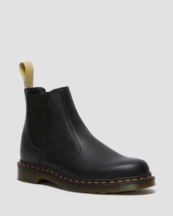 Black Felix Rub Off Women's Dr Martens Vegan 2976 Felix Ankle Boots | 205368-JCS