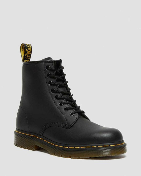 Black Industrial Full Grain Men's Dr Martens 1460 Slip Resistant Leather Lace Up Boots | 163978-PUG