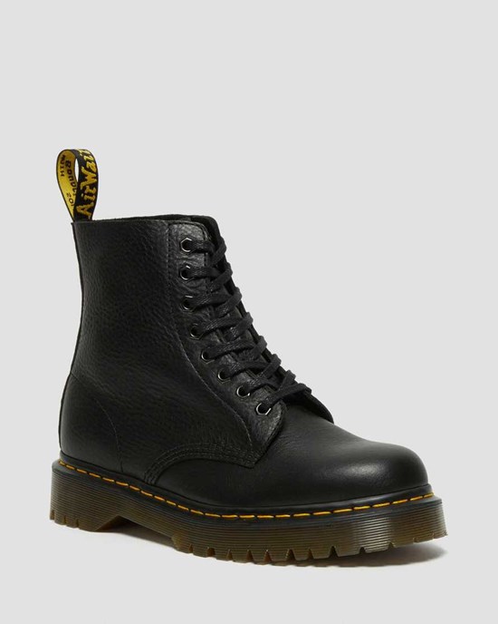 Black Inuck Men's Dr Martens 1460 Pascal Bex Leather Lace Up Boots | 851407-NXH