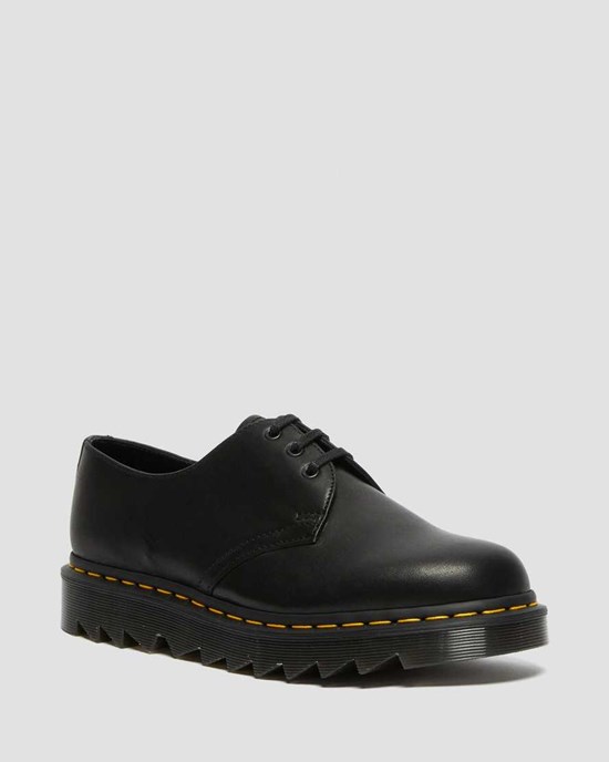 Black Luxor Men's Dr Martens 1461 Ziggy Leather Oxford Shoes | 972638-VQE