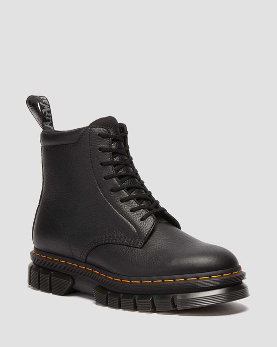 Black Men's Dr Martens Rikard Lunar Leather Lace Up Boots | 246308-OGH