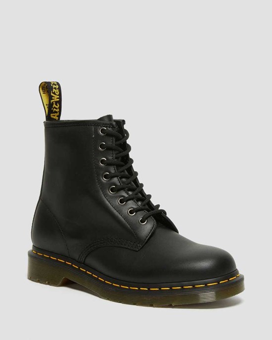 Black Nappa Men's Dr Martens 1460 Nappa Leather Ankle Boots | 086253-UYB