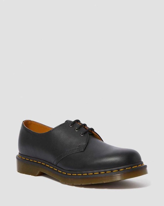 Black Nappa Men's Dr Martens 1461 Nappa Leather Oxford Shoes | 837956-LJQ