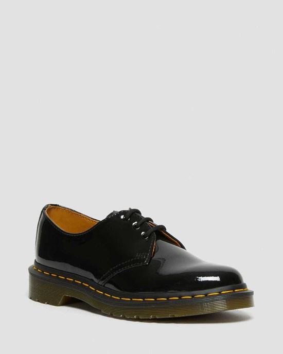 Black Patent Lamper Women's Dr Martens 1461 Patent Leather Oxford Shoes | 759603-RMF