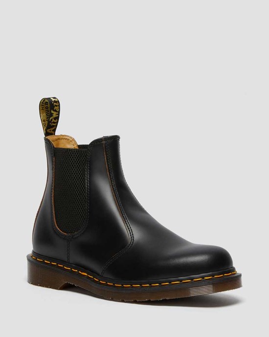 Black Quilon Men's Dr Martens 2976 Vintage Made In England Ankle Boots | 134079-ZRT