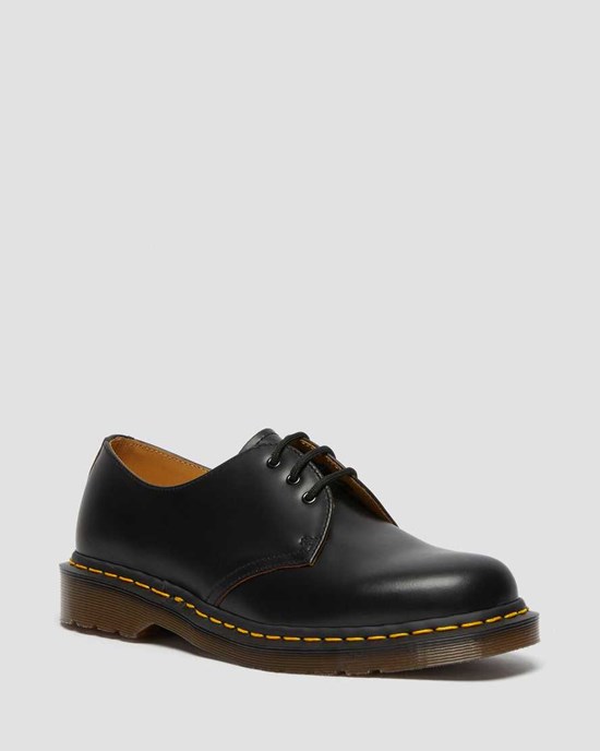 Black Quilon Women's Dr Martens 1461 Vintage Made in England Oxford Shoes | 508341-WUT