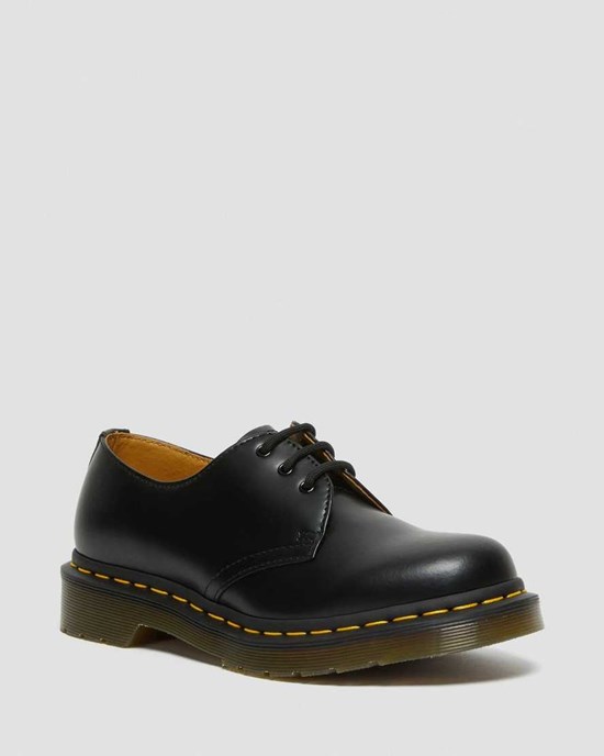 Black Smooth Leather Women's Dr Martens 1461 Smooth Leather Oxford Shoes | 374516-FEB