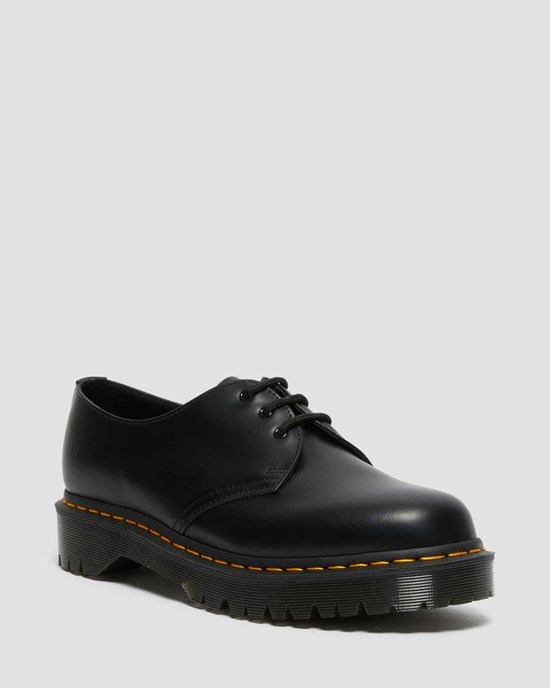 Black Smooth Leather Women's Dr Martens 1461 Bex Smooth Leather Oxford Shoes | 807536-DVC