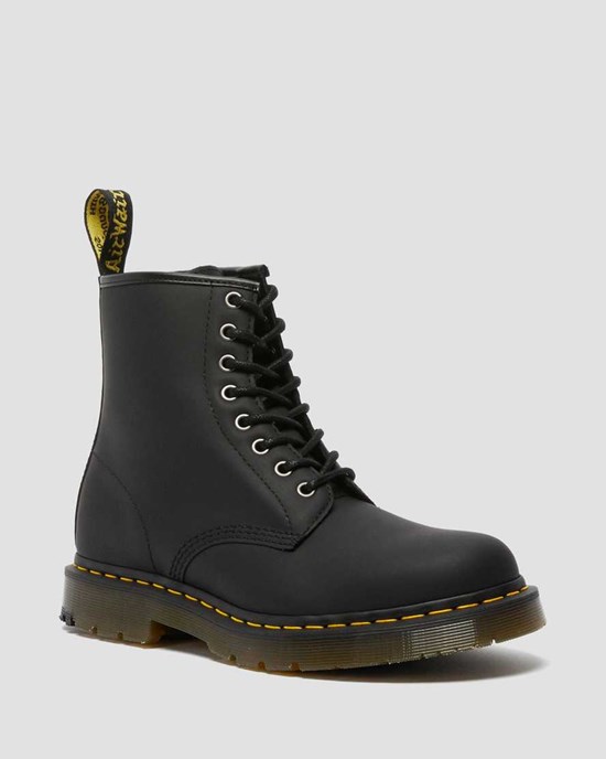 Black Snowplow Men's Dr Martens 1460 DM's Wintergrip Ankle Boots | 146709-SDJ