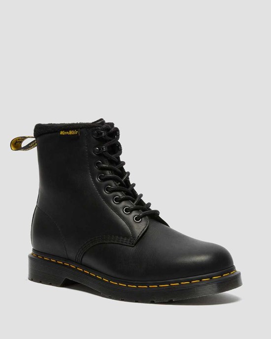 Black Valor Wp Men's Dr Martens 1460 Pascal Warmwair Leather Ankle Boots | 807326-GNZ