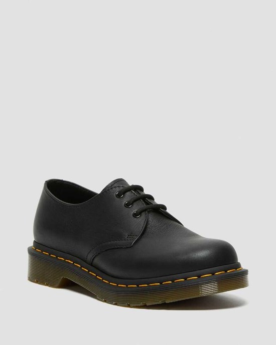 Black Virginia Women's Dr Martens 1461 Virginia Leather Oxford Shoes | 739518-PQW