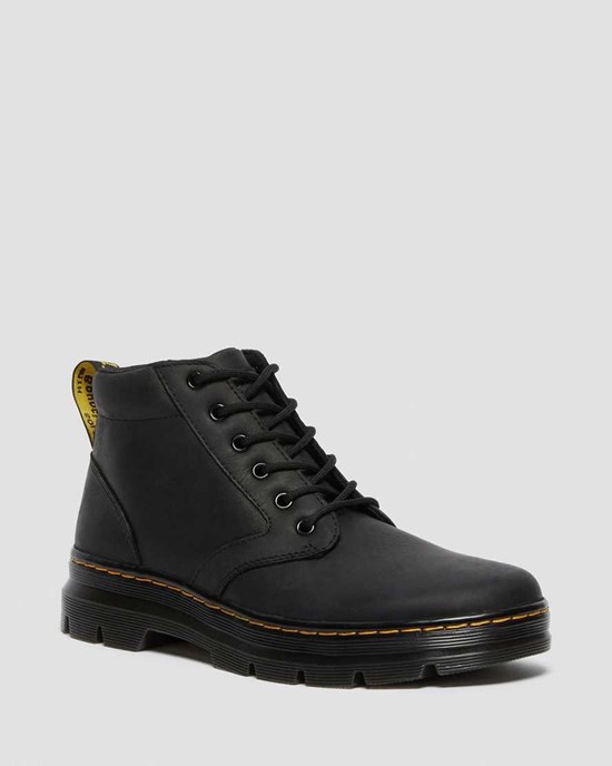 Black Wyoming Men's Dr Martens Bonny Leather Ankle Boots | 697125-ILN