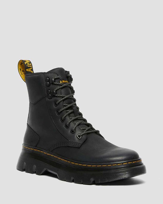 Black Wyoming Women's Dr Martens Tarik Wyoming Leather Utility Ankle Boots | 492076-XDQ