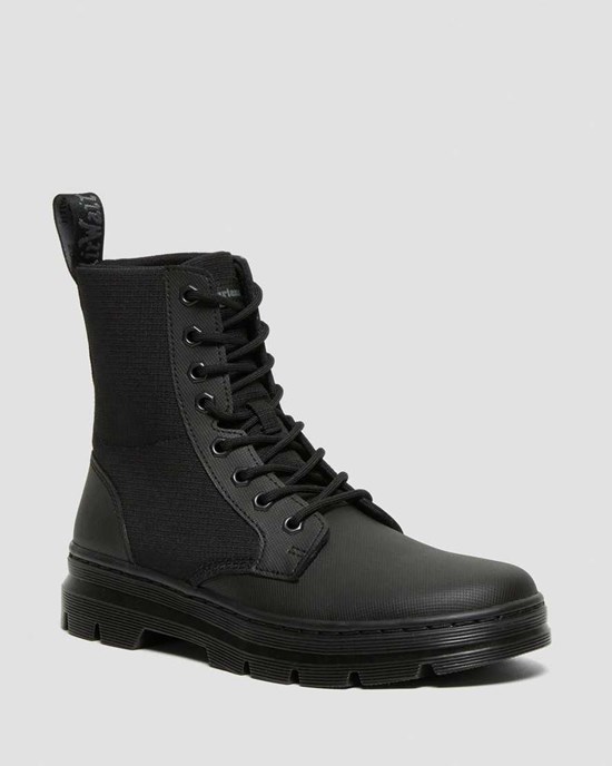 Black-black Element-poly Rip Stop Men's Dr Martens Combs II Poly Utility Boots | 580179-TCH