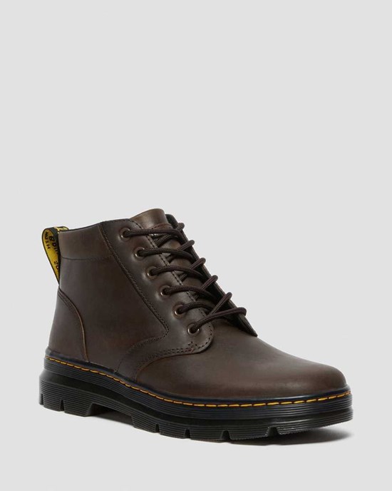 Brown Crazy Horse Leather Men's Dr Martens Bonny Leather Ankle Boots | 561789-EAT