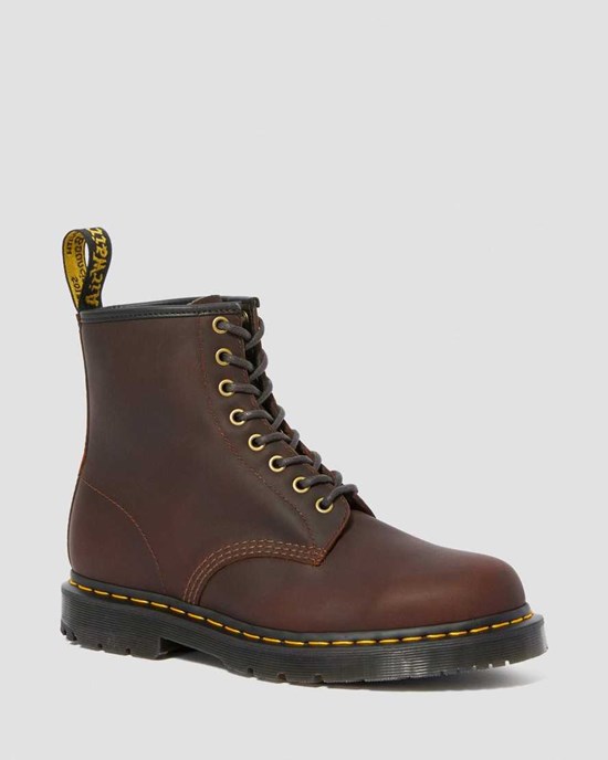 Cocoa Snowplow Men's Dr Martens 1460 DM's Wintergrip Lace Up Boots | 540793-EFU