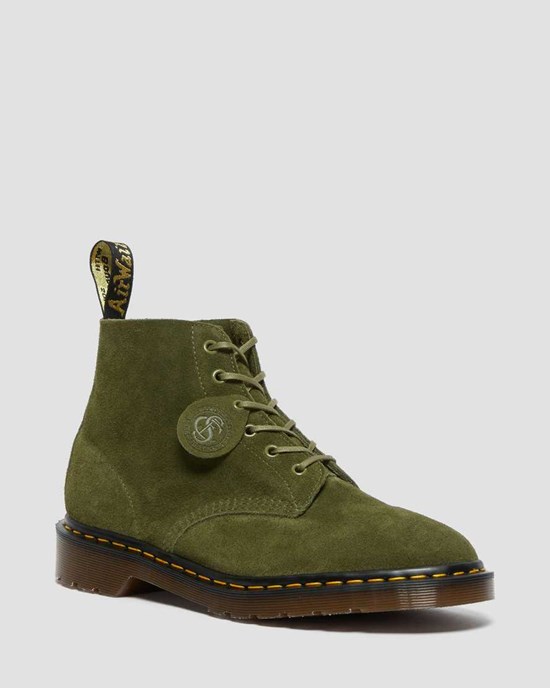 Green Desert Oasis Suede Men's Dr Martens 101 Suede Ankle Boots | 570812-HJG