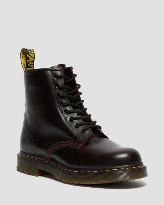 Oxblood Atlas Men's Dr Martens 1460 Slip Resistant Atlas Leather Lace Up Boots | 698210-YNF