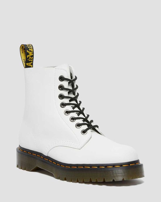 White Pisa Men's Dr Martens 1460 Pascal Bex Pisa Leather Ankle Boots | 784361-ADG