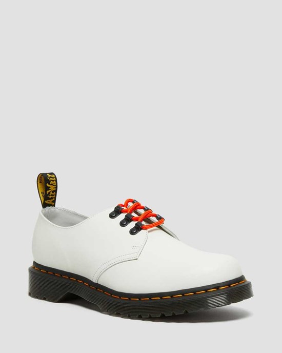 White Smooth Leather Men's Dr Martens 1461 Ben Smooth Leather Oxford Shoes | 734162-UTE