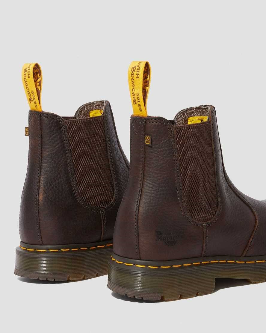 Bark Industrial Bear Men's Dr Martens Fellside Chelsea Work Ankle Boots | 079581-TBW