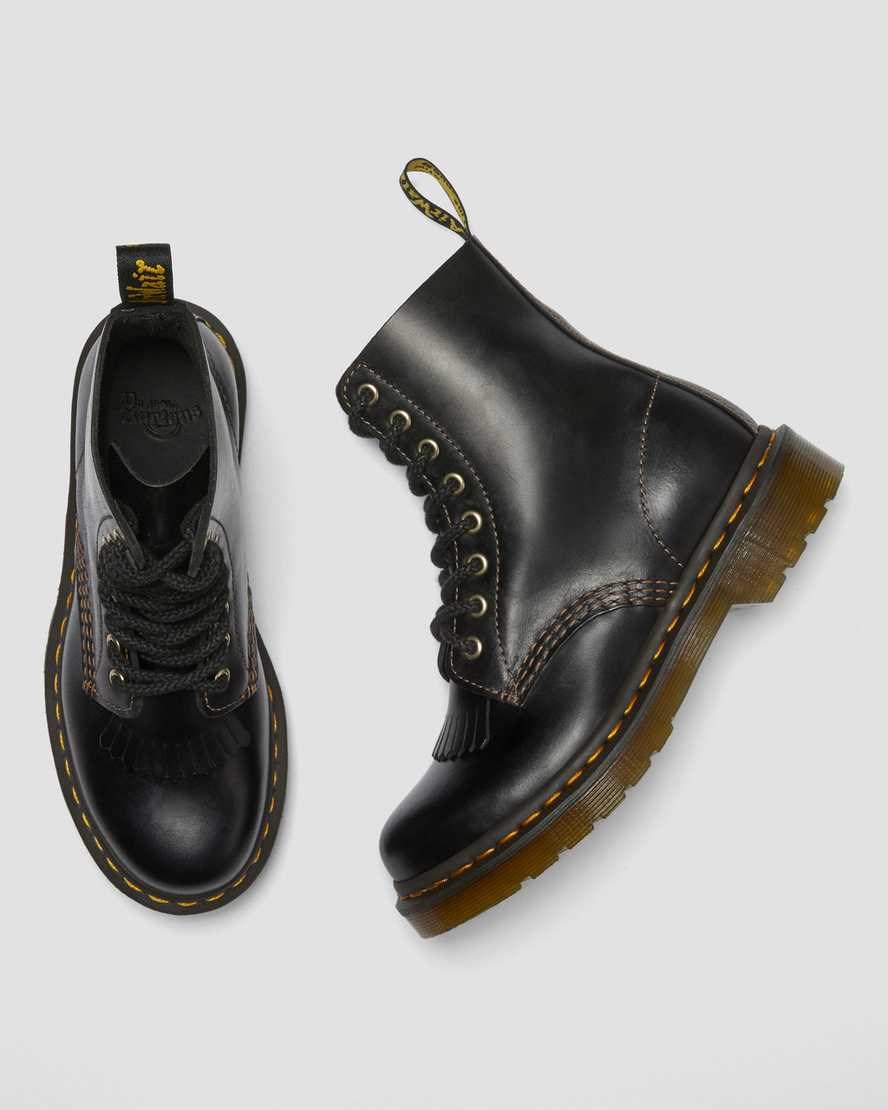 Black Abruzzo Wp Women's Dr Martens 1460 Pascal Abruzzo Leather Lace Up Boots | 275986-OEZ