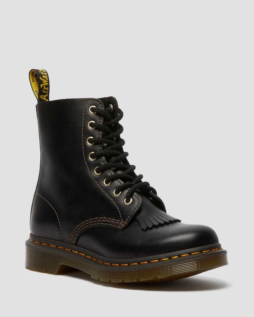 Black Abruzzo Wp Women's Dr Martens 1460 Pascal Abruzzo Leather Lace Up Boots | 275986-OEZ