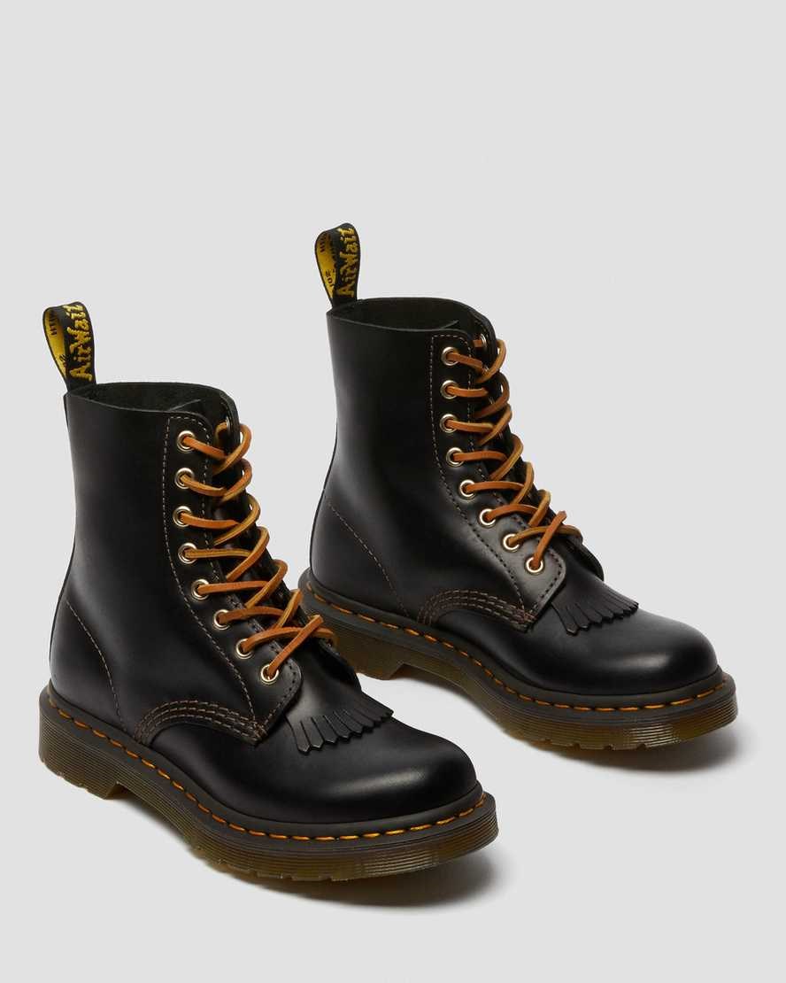 Black Abruzzo Wp Women's Dr Martens 1460 Pascal Abruzzo Leather Lace Up Boots | 275986-OEZ