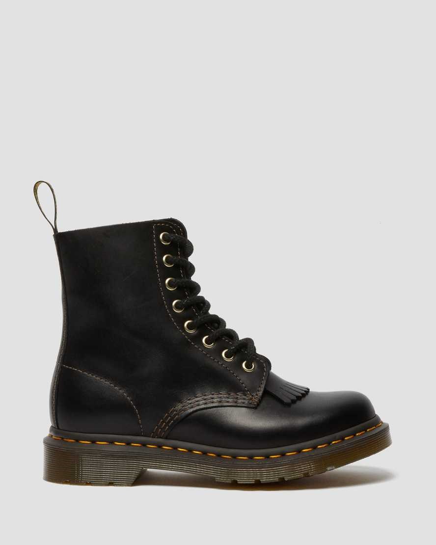 Black Abruzzo Wp Women's Dr Martens 1460 Pascal Abruzzo Leather Lace Up Boots | 275986-OEZ