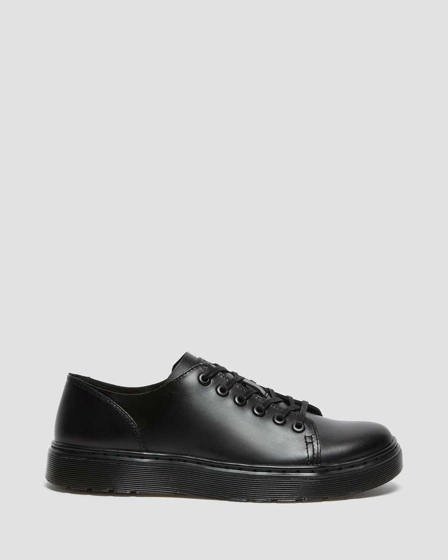 Black Brando Men's Dr Martens Dante Brando Leather Oxford Shoes | 879234-KRD