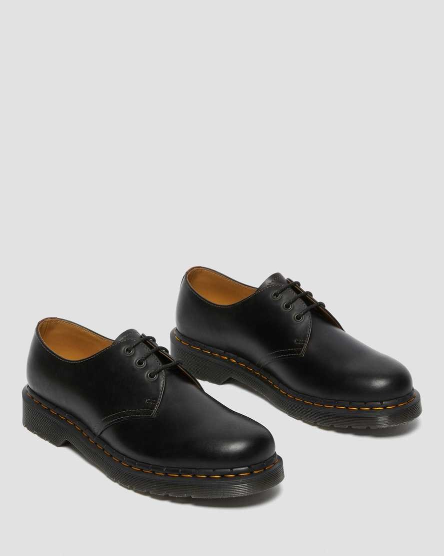 Black Brown Men's Dr Martens 1461 Abruzzo Leather Oxford Shoes | 729150-BJQ