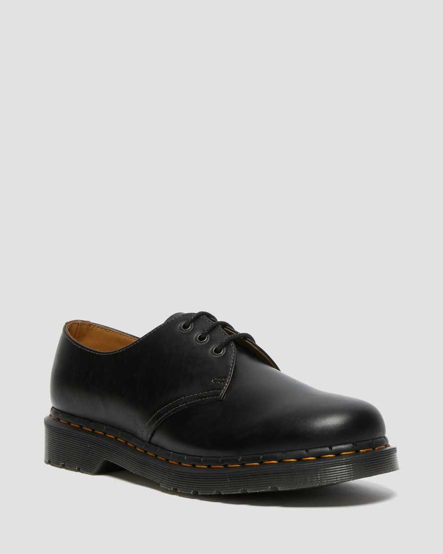 Black Brown Men's Dr Martens 1461 Abruzzo Leather Oxford Shoes | 729150-BJQ