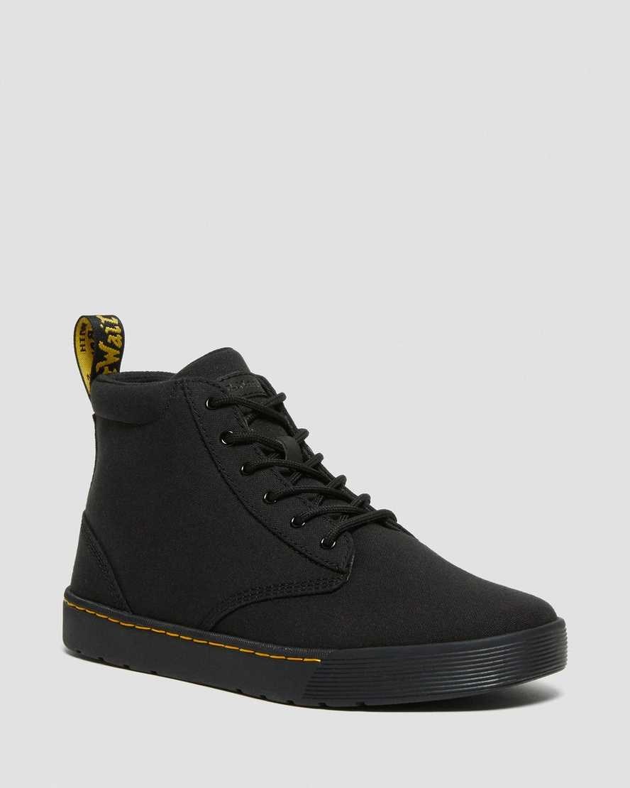 Black Canvas Men\'s Dr Martens Cairo Canvas Ankle Boots | 025643-DEU