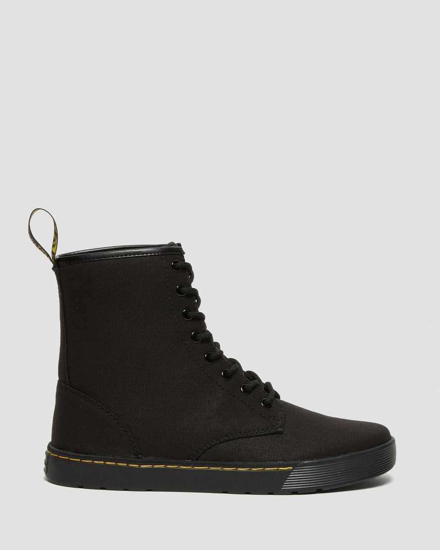 Black Canvas Men's Dr Martens Cairo Canvas Boots | 057218-LSO