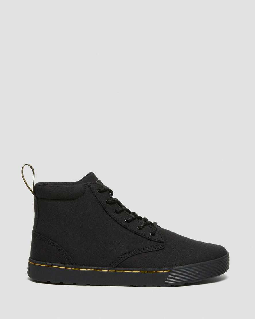 Black Canvas Men's Dr Martens Cairo Canvas Boots | 531807-EOQ