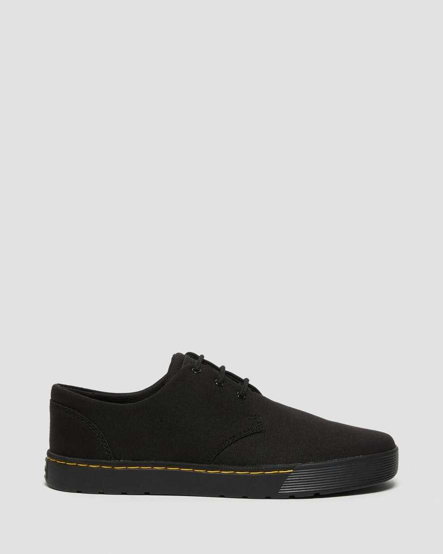 Black Canvas Men's Dr Martens Cairo Low Canvas Oxford Shoes | 016439-UHQ