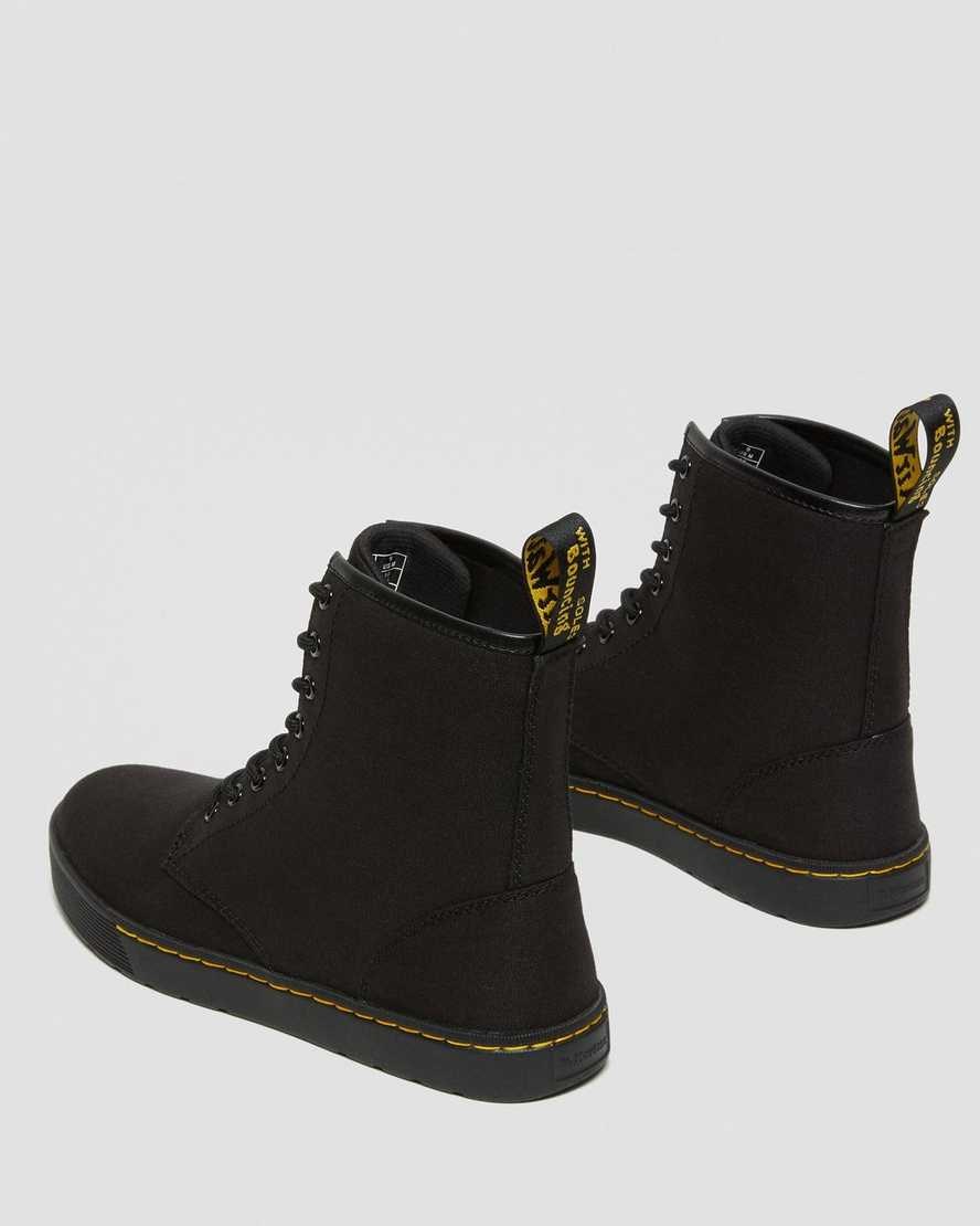 Black Canvas Women's Dr Martens Cairo Canvas Boots | 310468-DQV