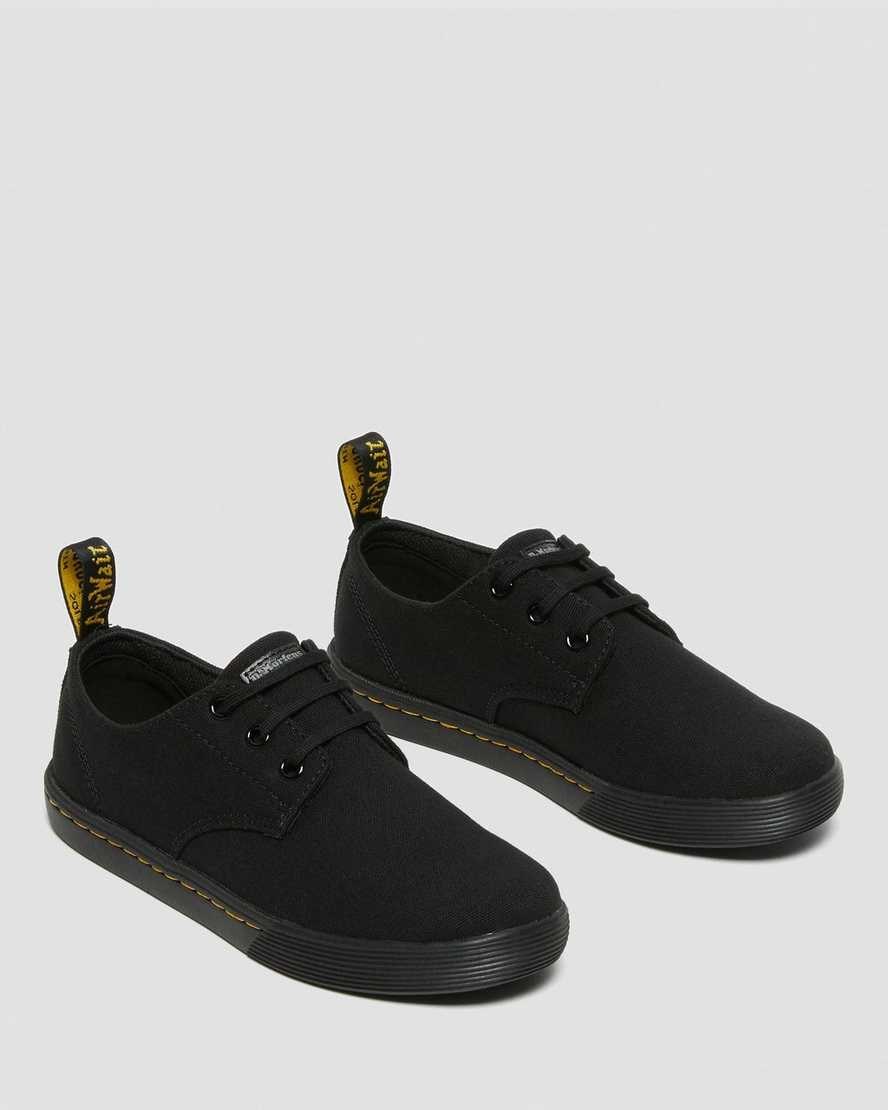 Black Canvas Women's Dr Martens Santanita Casual Shoes | 615028-HUB