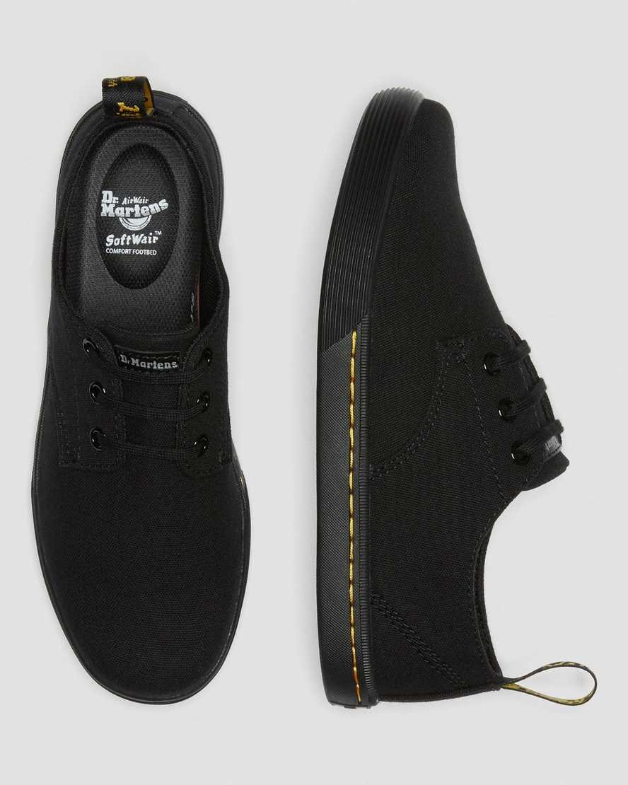 Black Canvas Women's Dr Martens Santanita Casual Shoes | 615028-HUB