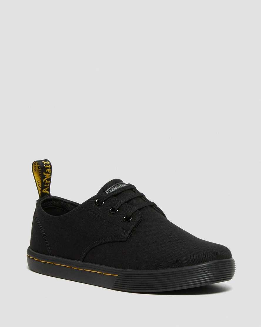 Black Canvas Women\'s Dr Martens Santanita Casual Shoes | 615028-HUB