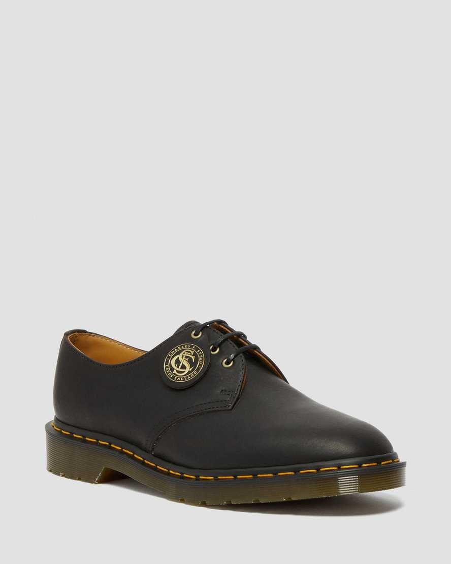 Black Classic Oiled Shoulder Women's Dr Martens 1461 Made in England Classic Oil Leather Oxford Shoes | 345168-VOI