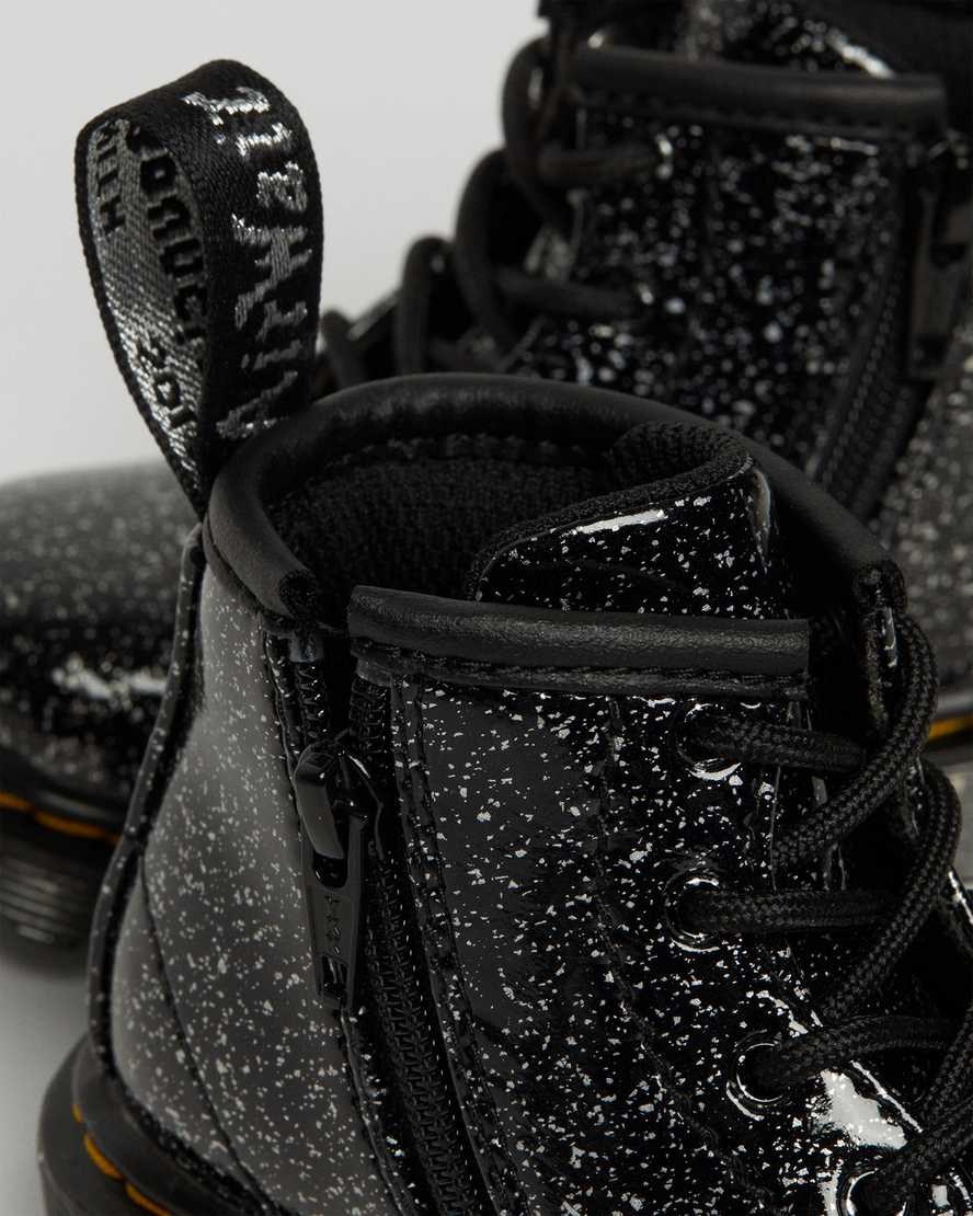 Black Cosmic Glitter Kids' Dr Martens Infant 1460 Glitter Ankle Boots | 301278-ZOM